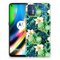 Motorola Moto G9 Plus | TPU Case | Orchidee Groen