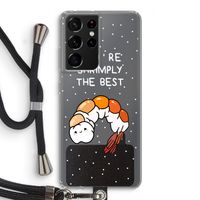 You're Shrimply The Best: Samsung Galaxy S21 Ultra Transparant Hoesje met koord
