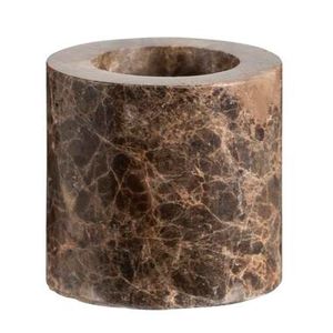 Kandelaar Marble - bruin - marmer - 6,5xø6,5 cm - Leen Bakker