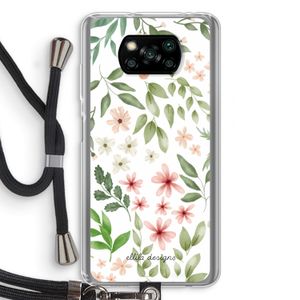Botanical sweet flower heaven: Xiaomi Poco X3 NFC Transparant Hoesje met koord
