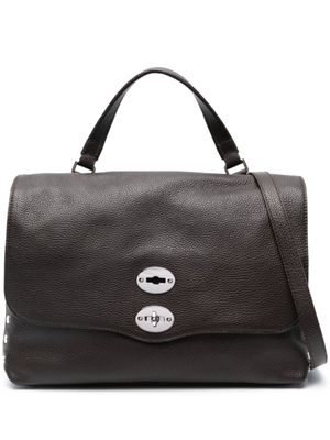 Zanellato sac cabas en cuir à fini grainé - Marron