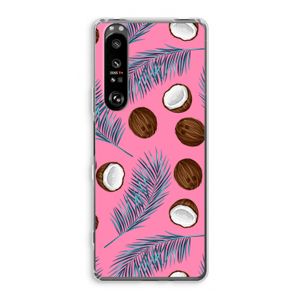 Kokosnoot roze: Sony Xperia 1 III Transparant Hoesje