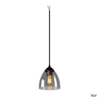 SLV Glazen hanglampPara Cone zwart met smoke glas - 1006159