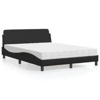 Bed met matras "Dover" kunstleer zwart 140x200 cm