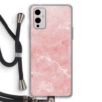 Roze marmer: OnePlus 9 Transparant Hoesje met koord