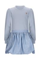 Le Chic winter jurk meisjes - blauw - Salloon - gebreid, glitter