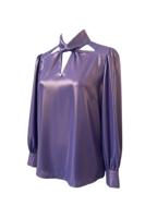 Zip73 Twisted Collar Blouse W25/205/03/500 Blouse 500 Purple