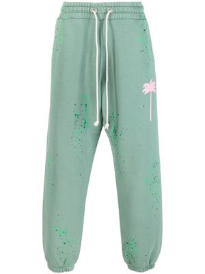 Palm Angels pantalon de jogging à effet taches de peinture - Vert