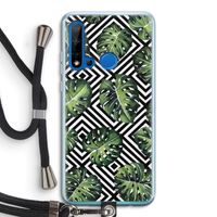 Geometrische jungle: Huawei P20 Lite (2019) Transparant Hoesje met koord