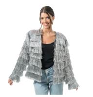 Zilveren Tinsel Festival Jas Dames