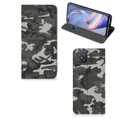 OPPO Reno4 Z 5G | Hoesje met Magneet | Army Light