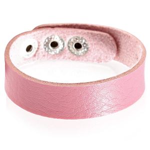 Leren armband LGT Jewels Verstelbaar Roze