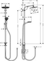 Hansgrohe Crometta s 240 showerpipe reno met ecosmart chroom 27270000 - thumbnail