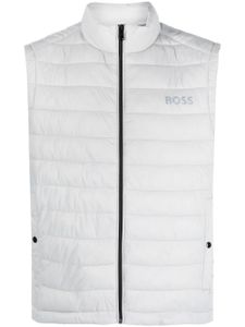 BOSS gilet matelassé à logo floqué - Gris