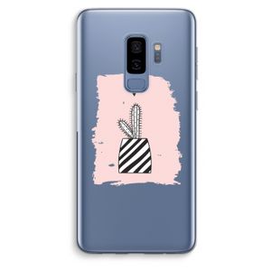 Zwart-wit cactus: Samsung Galaxy S9 Plus Transparant Hoesje