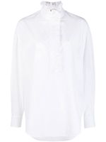 Alexander McQueen chemise en coton à volants - Blanc - thumbnail