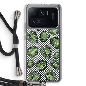 Geometrische jungle: Xiaomi Mi 11 Ultra Transparant Hoesje met koord