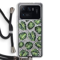 Geometrische jungle: Xiaomi Mi 11 Ultra Transparant Hoesje met koord
