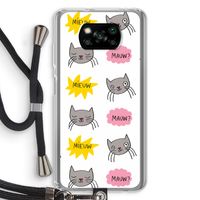 Meow: Xiaomi Poco X3 Pro Transparant Hoesje met koord