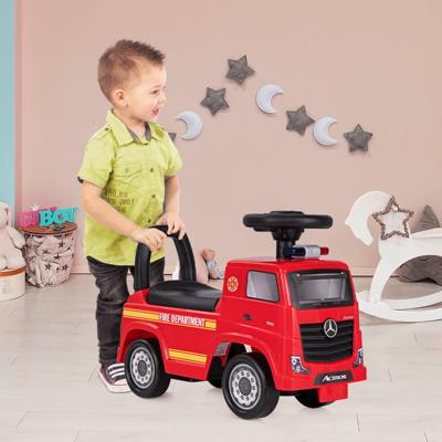 Mercedes-Benz Kinderauto met Licentie met Muziek en Claxon Zit-En-Duwspeeltje met Stuur en Verborgen Opbergruimte Rood
