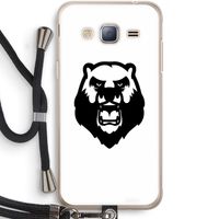 Angry Bear (white): Samsung Galaxy J3 (2016) Transparant Hoesje met koord