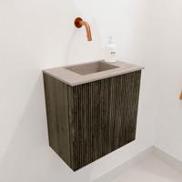 Toiletmeubel Mondiaz Joya Dlux | 40 cm | Meubelkleur Shadow | Faye wastafel Saba Wasbak Midden | Zonder kraangat(en)