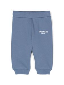 Balmain Kids pantalon de jogging à logo imprimé - Bleu