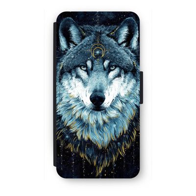 Darkness Wolf: iPhone SE 2020 Flip Hoesje