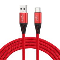 1.8 m nylon Gevlochten snoer USB naar type-C Data Sync laadkabel met 110 koperen draden ondersteuning snel opladen voor Galaxy Huawei Xiaomi LG