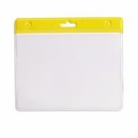 Multipack van 10x Badgehouder geel 11,5 x 9,5 cm   -