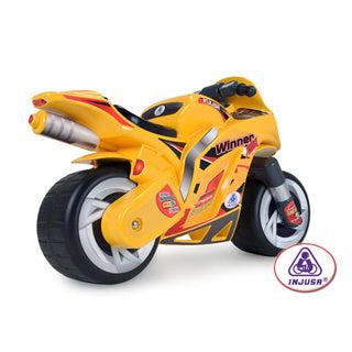 Injusa loopfiets motor speed bike geel