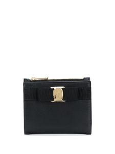 Ferragamo petit portefeuille à poche zippée - Noir