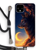 Night Guardian: Pixel 4 Transparant Hoesje met koord