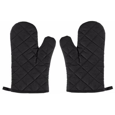 Ovenwant - 2x - zwart - ovenhandschoen - keukentextiel - -keukenhandschoenen - katoen Ovenwant - 2x - zwart - ovenhandschoen - keukentextiel - -keukenhandschoenen - katoen