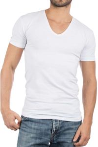 Alan Red NO-V Body Fit Ondershirt wit, Effen