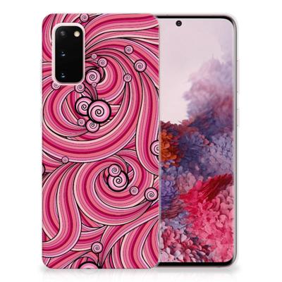 Samsung Galaxy S20 | Hoesje maken | Swirl Pink