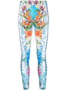 Philipp Plein legging Hawaii à imprimé graphique - Bleu