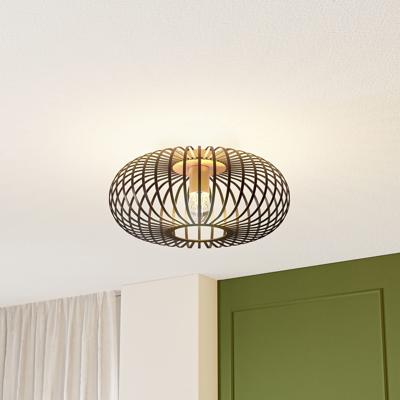 Cosmos - LED Plafondlamp - Dimbaar - E27 Fitting - Zwart met Goud