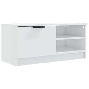 The Living Store Tv-meubel - hoogglans wit - 80 x 35 x 36.5 cm - praktisch en stevig