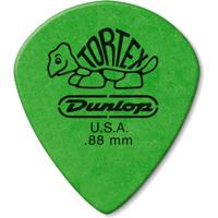 Dunlop Tortex Jazz III 0.88mm groen plectrum met scherpe punt