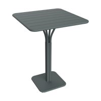 Fermob Luxembourg tuintafel hoog 80x80 cm Storm Grey