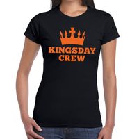 Zwart Kingsday crew t-shirt voor dames