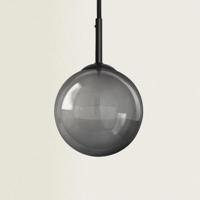 Hanglamp zwart & smokeglas rond met G9 fitting &apos;Maslin&apos;