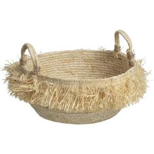 Mand Fringes - naturel - 20xØ35 cm - Leen Bakker