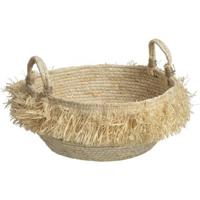 Mand Fringes - naturel - 20xØ35 cm - Leen Bakker