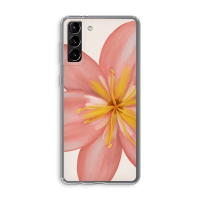 Pink Ellila Flower: Samsung Galaxy S21 Plus Transparant Hoesje