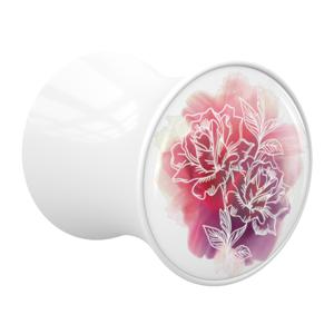 Double Flared Plug met La vie en rouge Acryl Tunnels & Plugs