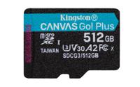 Kingston Canvas Go! Plus microSDXC Geheugenkaart met Adapter SDCG3/512GB - 512GB - thumbnail