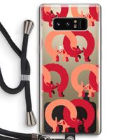 Dogs: Samsung Galaxy Note 8 Transparant Hoesje met koord