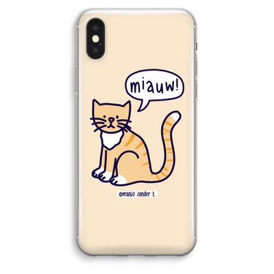 Miauw: iPhone XS Max Transparant Hoesje